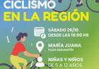 La quinta fecha de Ciclismo en la región se corre en María Juana