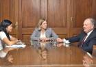 Reunión de trabajo entre la Vicegobernadora Scaglia, el Senador Michlig y la intendenta López