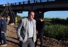 Poletti recorrió con Pullaro el avance de las obras del nuevo puente Santa Fe-Santo Tomé