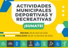 Actividades municipales deportivas y recreativas: preinscripciones abiertas