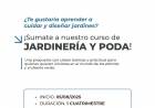 La Municipalidad invita a participar del curso gratuito de Jardinería y Poda en el IFEE
