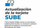 Actualización de beneficios en la tarjeta SUBE