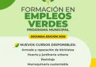 La Municipalidad de Santo Tomé lanza la segunda edición del Programa Municipal de Formación en Empleos Verdes