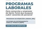 Programas de Inserción Laboral y Entrenamiento para el Trabajo en marcha