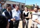 Poletti y Pullaro recorrieron las obras que se ejecutan en barrio San Lorenzo