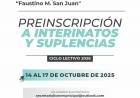 Preinscripción a interinatos y suplencias en el Liceo Municipal “Faustino M. San Juan” – Ciclo lectivo 2026