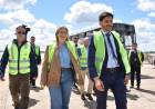 Pullaro y Scaglia recorrieron los trabajos para modernizar la pista del aeropuerto de Rosario