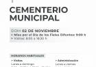 Día de los Fieles Difuntos: Misa y horarios especiales en el Cementerio Municipal