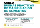 La Municipalidad abre nuevas inscripciones para el Curso de Buenas Prácticas de Manipulación de Alimentos