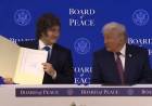 Javier Milei participó de la firma del Consejo de la Paz creado por Donald Trump
