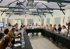 Reunión de la Sociedad Rural de Santa Fe, Calvo y autoridades locales en el dpto. San Cristóbal