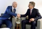 Mauricio Macri anunció que la Fundación FIFA donará un millón de dólares para Venezuela