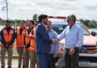 Pullaro presentó 90 bombas que compró Provincia para reforzar la respuesta ante posibles contingencias hídricas por El Niño