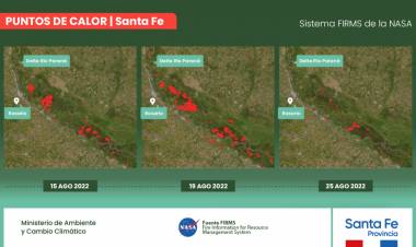 Incendios: positivo control de los focos ígneos frente al Gran Rosario