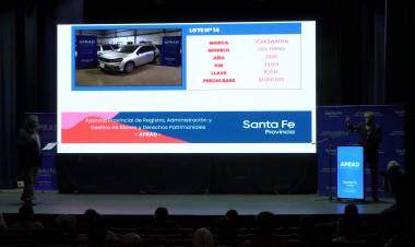 APRAD realizó una nueva subasta pública de bienes secuestrados y decomisados al delito   