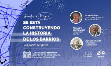 Se presentará el proyecto Santa Fe mi Barrio