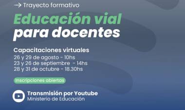 La provincia brindará una nueva capacitación de educación vial destinada a docentes 