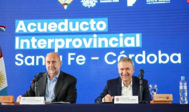 Perotti y Schiaretti anunciaron el llamado a licitación para la construcción del Acueducto Interprovincial Santa Fe – Córdoba