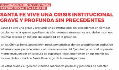 El Socialismo santafesino condenó el espionaje ilegal en la provincia