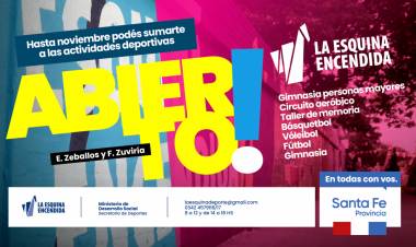 Continúan las actividades deportivas en la Esquina Encendida