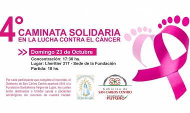 Cuarta caminata contra el cancer en San Carlos Centro