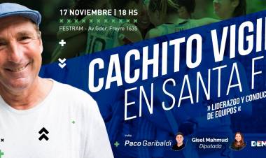 Cachito Vigil  en Santa Fe, un encuentro sobre liderazgo deportivo