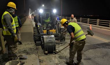 Vilaidad Nacional realizó la primera intervención para reparar el puente carretero