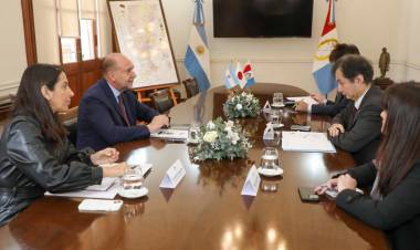 Perotti recibió al embajador de Japón en la Argentina, Hiroshi Yamauchi