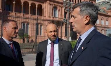 Gestiones de Enrico, Puccini y Olivares para que Nación continúe obras en la provincia