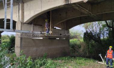 Vialidad comenzó la colocación de los andamios de reparación en el Carretero