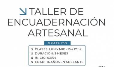 Se dictará un Taller de Encuadernación Artesanal gratuito en el IFEE