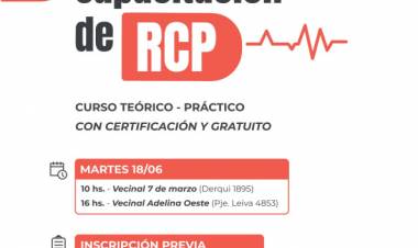 La Municipalidad sigue ofreciendo capacitaciones gratuitas sobre RCP