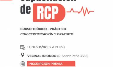 El programa de capacitaciones en RCP llega a la Vecinal Iriondo