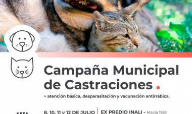 La Campaña Municipal de Castraciones sigue atendiendo en distintos puntos de la ciudad