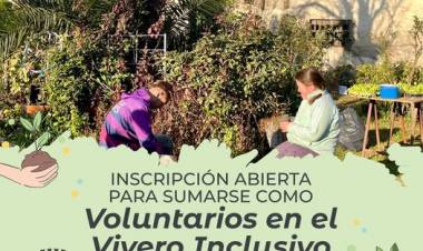 Inscripción abierta para sumarse como Voluntarios en el Vivero Inclusivo Pedagógico