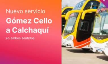 Nuevo servicio de transporte para los habitantes de Pedro Gómez Cello