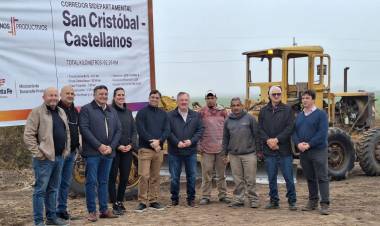 Se iniciaron obras de Caminos Productivos en las trazas de colonia Bossi y colonia Dos Rosas