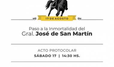 La Municipalidad le rendirá homenaje al Gral. José de San Martín