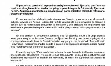 EL PJ santafesino exige transparecia y legalidad en el nombramiento a jueces