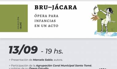 La Municipalidad de Santo Tomé invita a la presentación del libro Bru- Jácara
