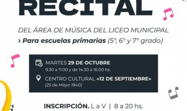 Recital del área de Música del Liceo Municipal