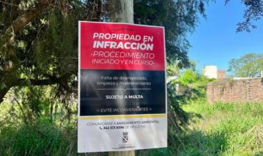 La Municipalidad de Santo Tomé comenzó con el control de terrenos baldíos