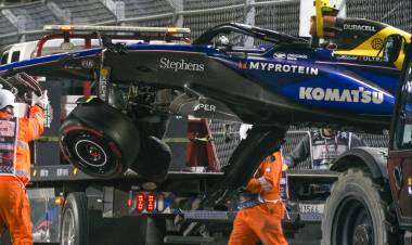 Franco Colapinto chocó en la clasificación del Gran Premio de Las Vegas