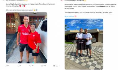 Fotografiaron a Lionel Scaloni con la camiseta de un club argentino