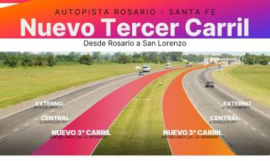 Provincia da inicio a la obra del tercer carril de la Autopista Rosario-Santa Fe