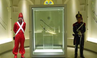 San Martín lega su sable a Juan Manuel de Rosas