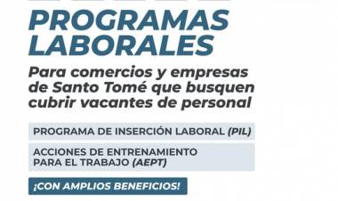 Los Programas Nacionales Laborales continúan vigentes en Santo Tomé