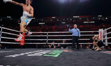 Final épico: cuando peor estaba, el argentino Mirco Cuello venció al mexicano Christian Olivo por KOT en el décimo round
