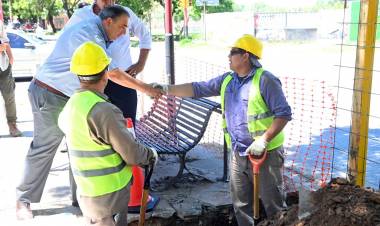 Acuerdo Capital: comenzaron las obras en el cantero central de Avenida J.J. Paso