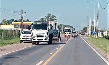 Continúan los trabajos en la RN 11 a la altura Sauce Viejo